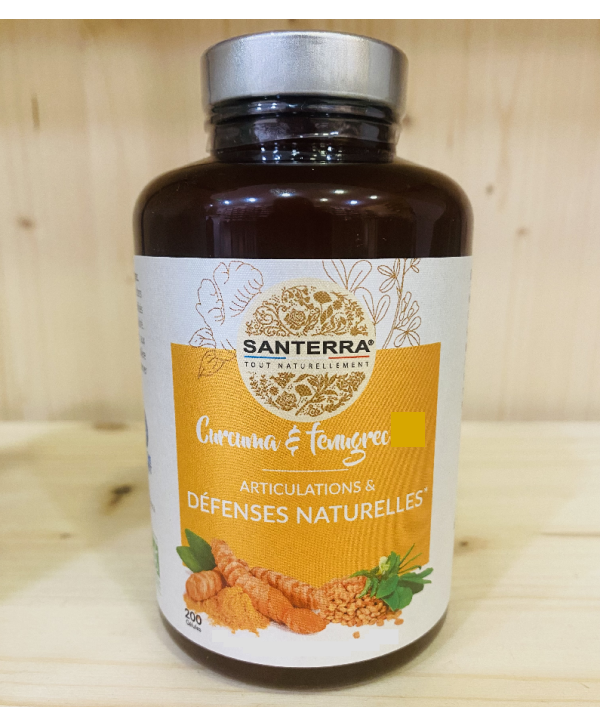 CURCUMA FENUGREC SANTERRA - 200 gélules