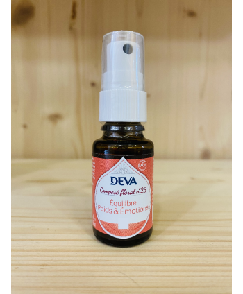 COMPOSÉ FLORAL N°25 ÉQUILIBRE POIDS & ÉMOTIONS SPRAY DEVA - 15 ML