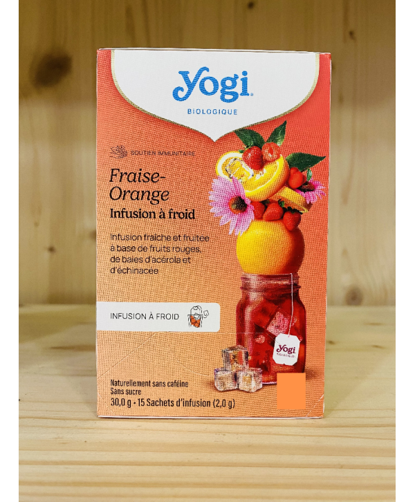 INFUSION À FROID FRAISE ORANGE YOGI TEA - 15 Sachets