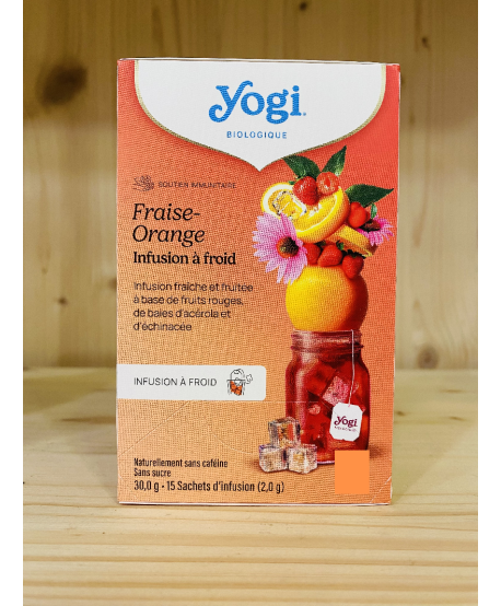 INFUSION À FROID FRAISE ORANGE YOGI TEA - 15 Sachets