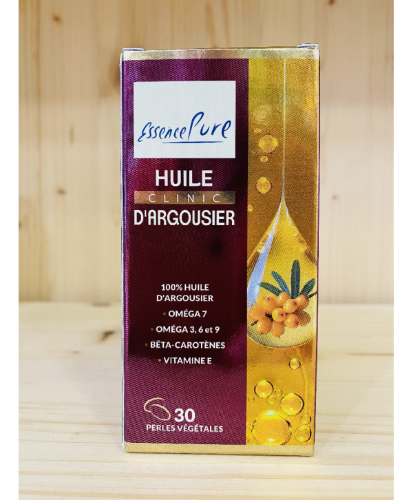 HUILE D'ARGOUSIER ESSENCE PURE - 30 PERLES VÉGÉTALES