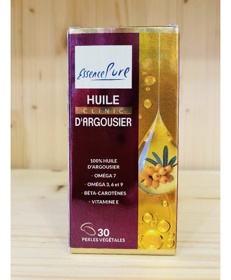 HUILE D'ARGOUSIER ESSENCE PURE - 30 PERLES VÉGÉTALES