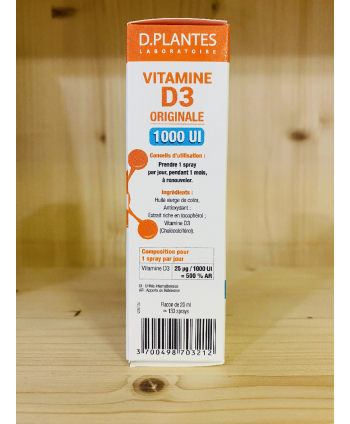 VITAMINE D3 1000 UI LANOLINE SPRAY D.PLANTES - 20 ML