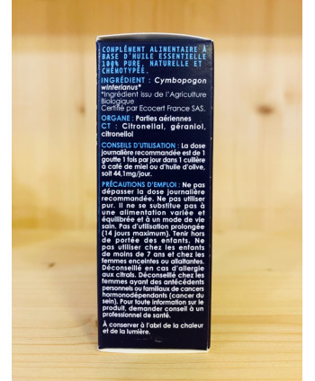 HUILE ESSENTIELLE CITRONNELLE DE JAVA HERBES ET TRADITIONS - 10 ML