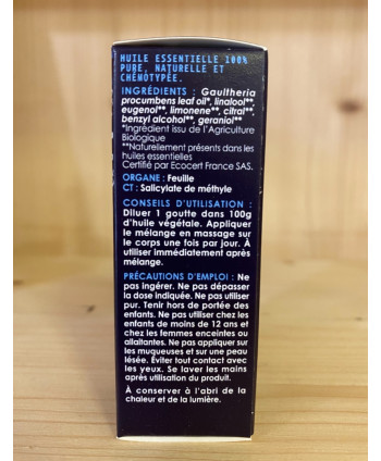 HUILE ESSENTIELLE GAULTHÉRIE COUCHÉE HERBES ET TRADITIONS - 10 ML